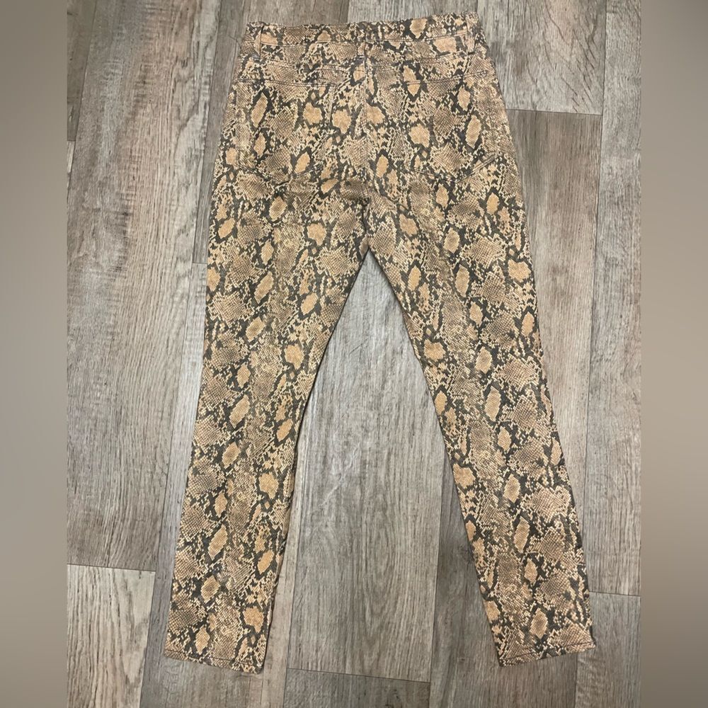Frame Le High Skinny Crop Coated Python Jeans Siz… - image 3
